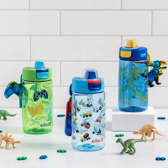 Ello Colby Pop! 14oz Tritan Kids Water Bottle with Fidget Toy, 3-Pack - Picture 4 of 4